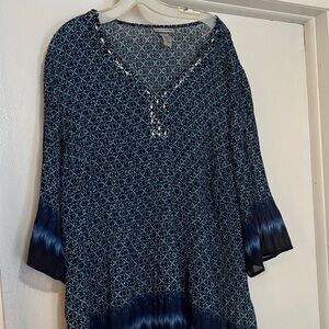 Catherine’s Blue Patterned Blouse